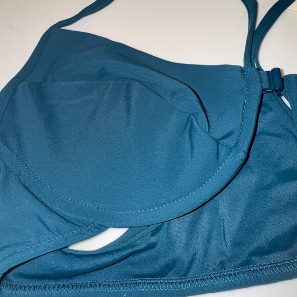 Calvin Klein Blue Bikini Top - Size 10 NWT - Picture 2 of 4